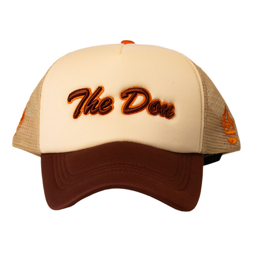All Natural Ape The Don Trucker Hat Nude/ Brown/ Burnt Orange
